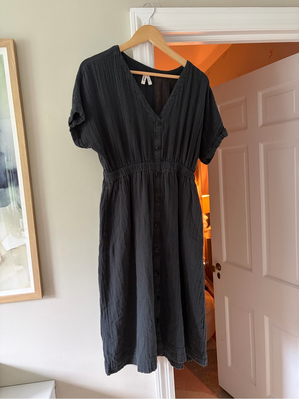 Pact Coastal Collection Double Gauze dress